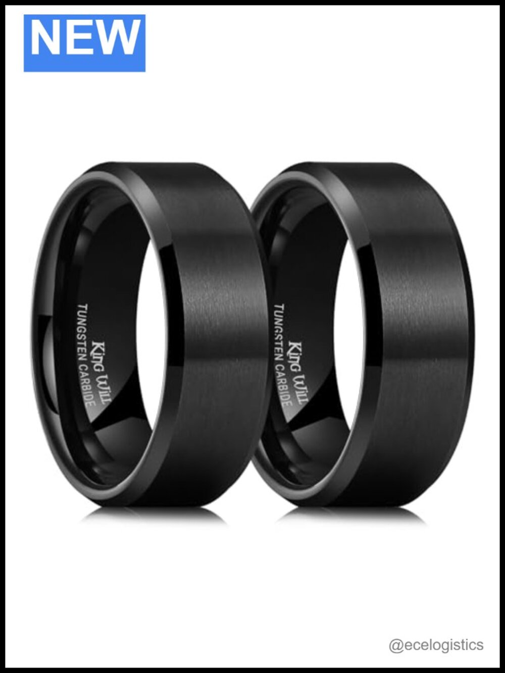 Mens Tungsten Wedding Band Ring Comfort Fit Ergonomic 8mm